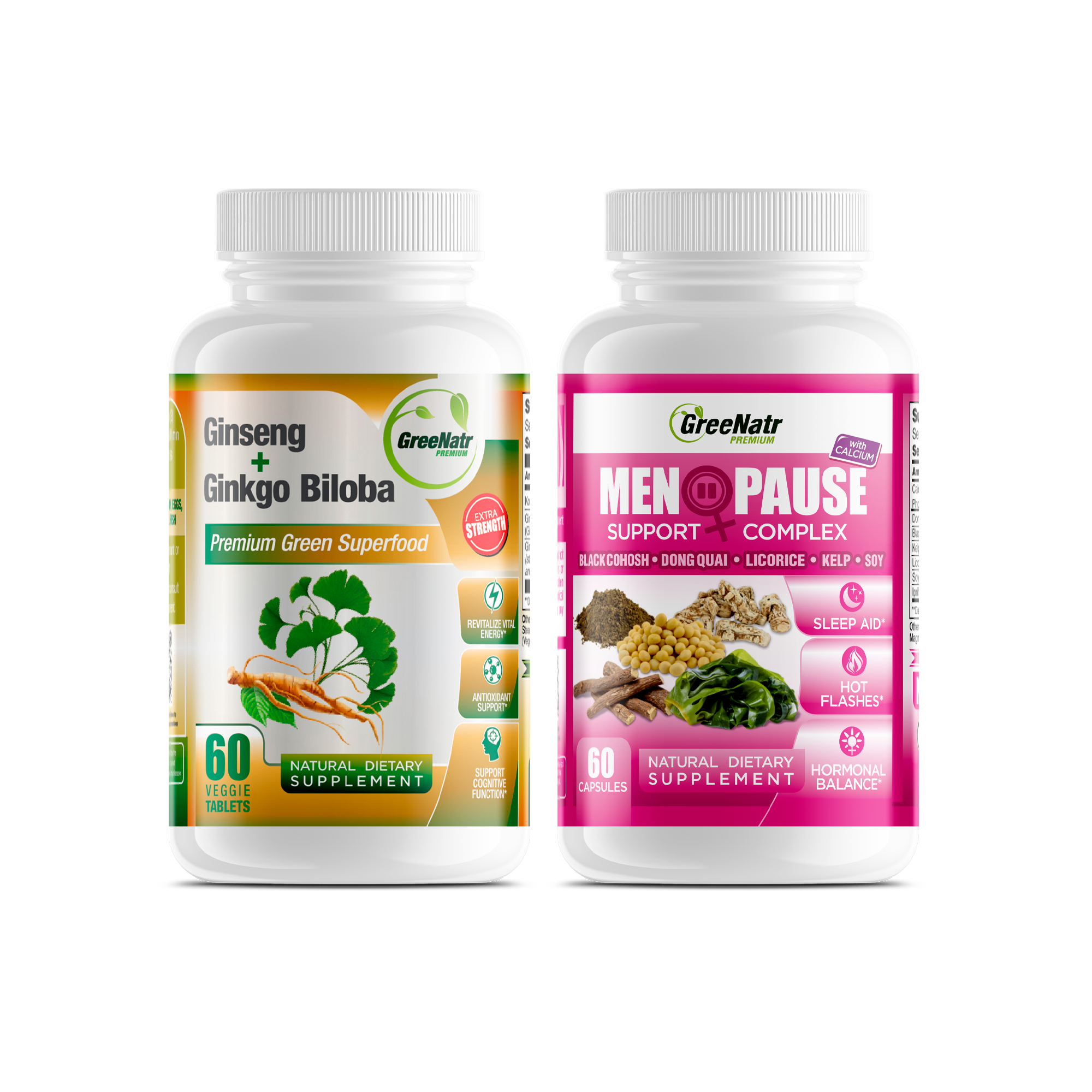 FEMALE WELLNESS BUNDLE: Menopause Support + Ginseng & Ginkgo Biloba