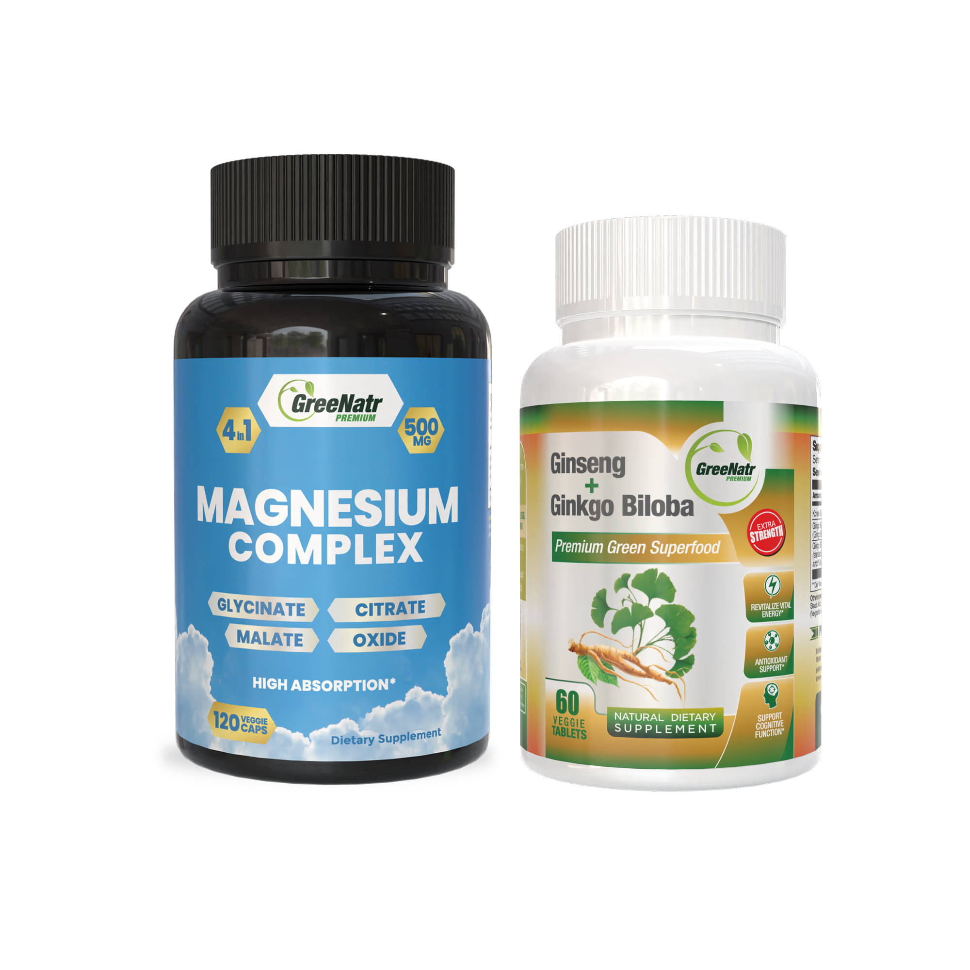 SLEEP & RELAX BUNDLE: Ginseng & Ginkgo Biloba + Magnesium Complex