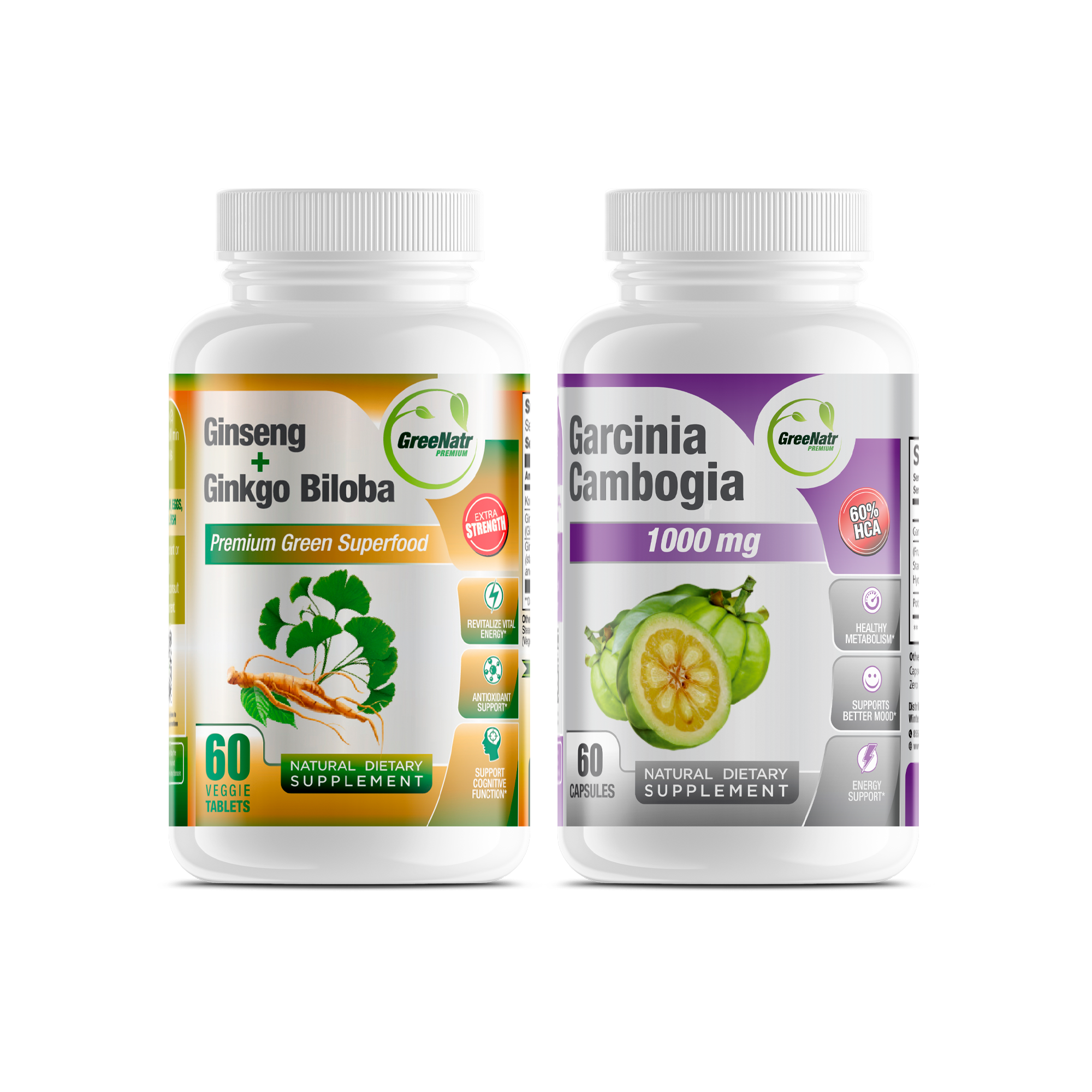 Garcinia Cambogia + Ginseng & Ginkgo Biloba