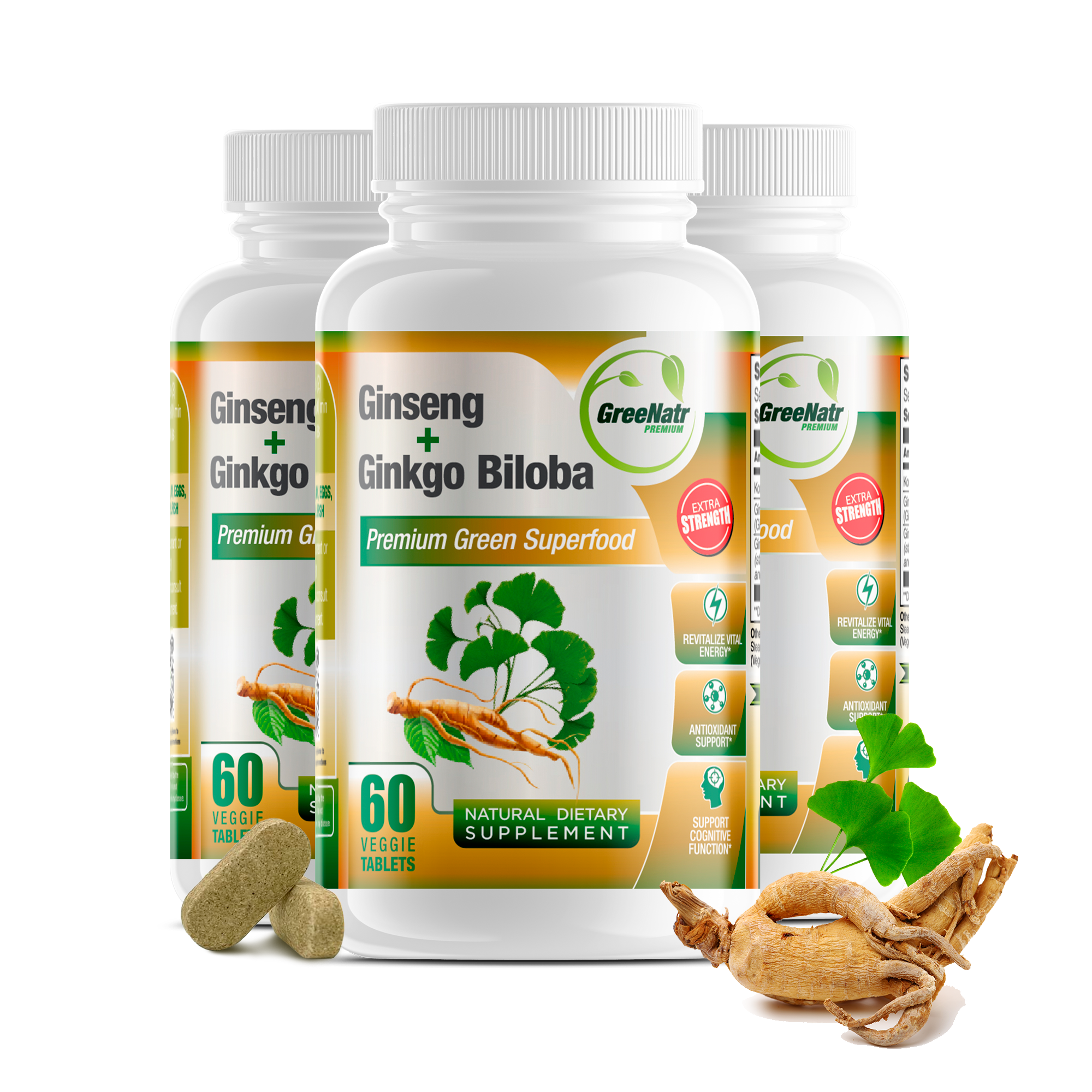 Ginseng and Ginkgo Biloba Cognitive Support