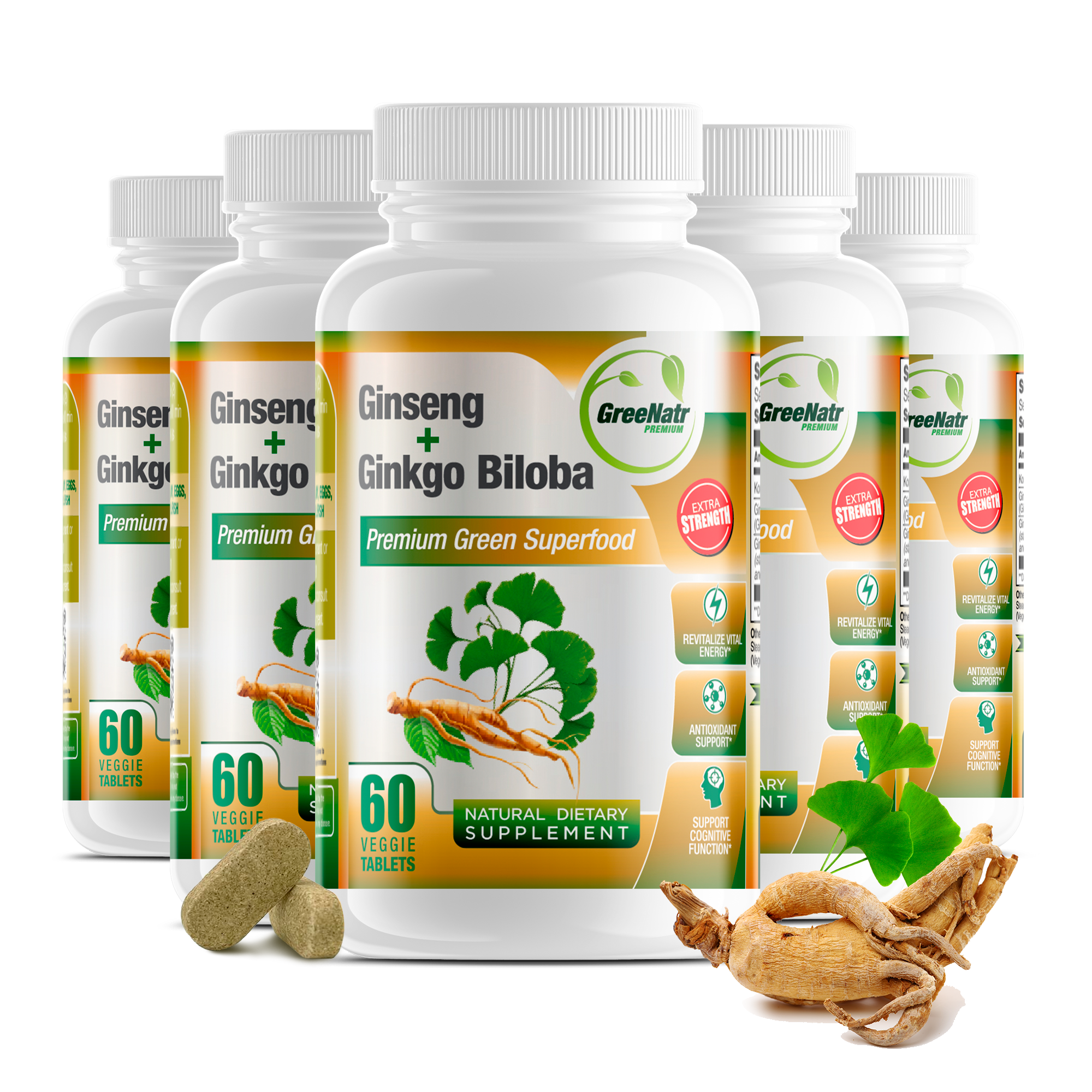 Ginseng and Ginkgo Biloba Cognitive Support